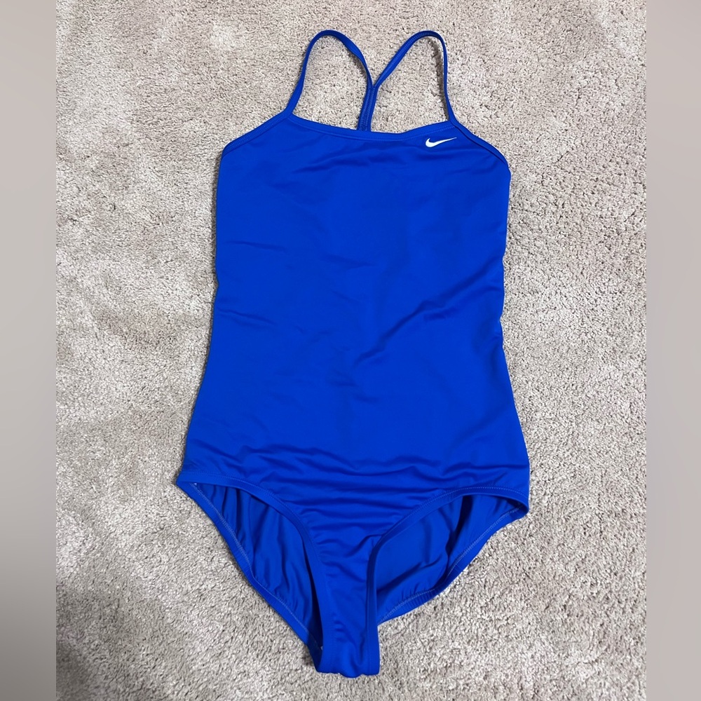 Kids blue one piece bathing suit